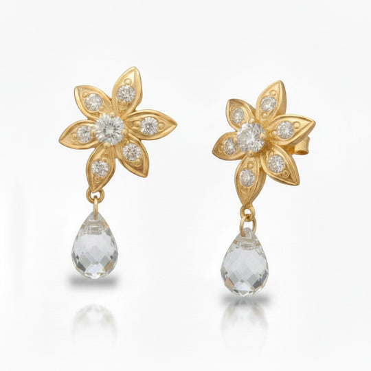Bloom & Brilliance Flower Drop Earrings