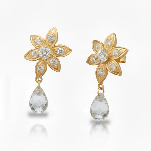 Bloom & Brilliance Flower Drop Earrings