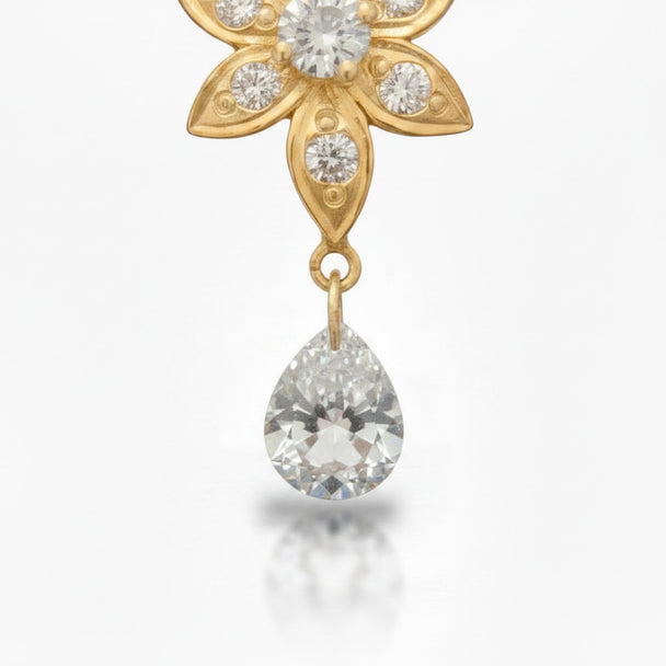 Bloom & Brilliance Flower Drop Earrings