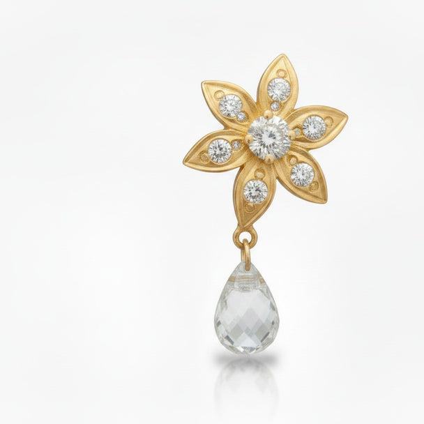 Bloom & Brilliance Flower Drop Earrings