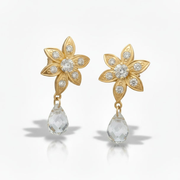 Bloom & Brilliance Flower Drop Earrings