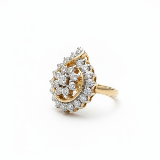 The "Lotus" Diamond Cocktail Ring