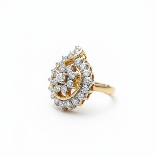The "Lotus" Diamond Cocktail Ring