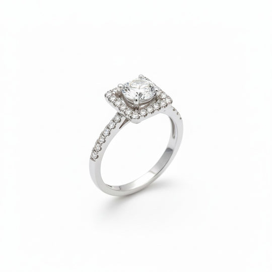 The "Skyline Pavé" Round Brilliant Ring