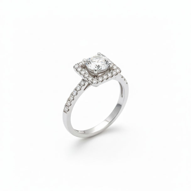 The "Skyline Pavé" Round Brilliant Ring