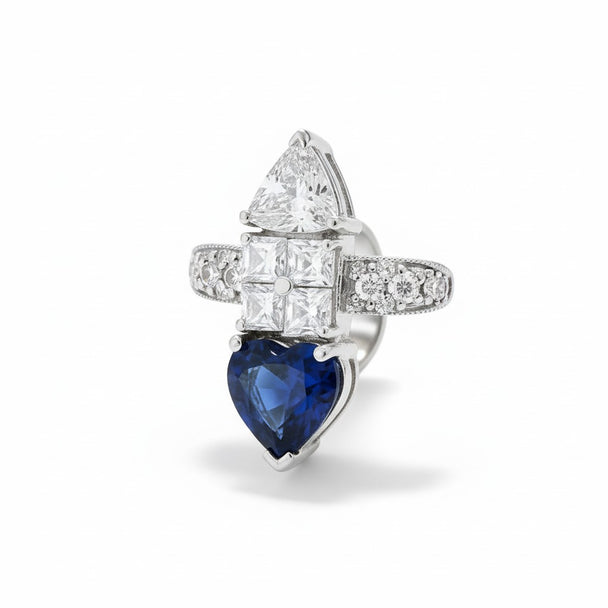 Royal Blue Sapphire Sword Ring