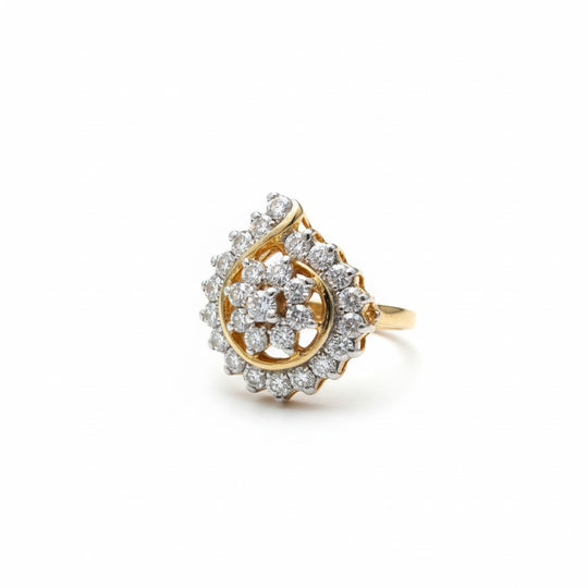 The "Lotus" Diamond Cocktail Ring