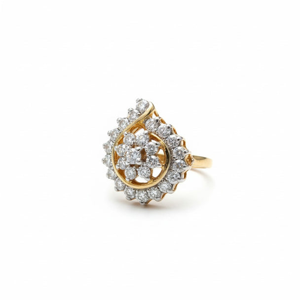 The "Lotus" Diamond Cocktail Ring