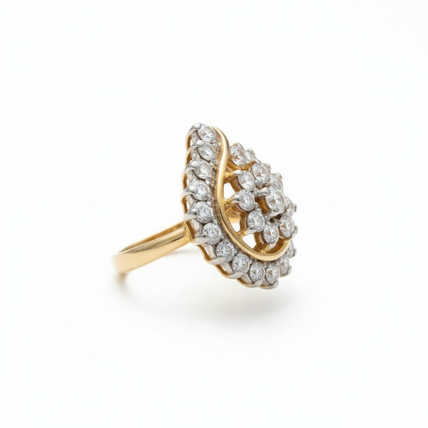 The "Lotus" Diamond Cocktail Ring