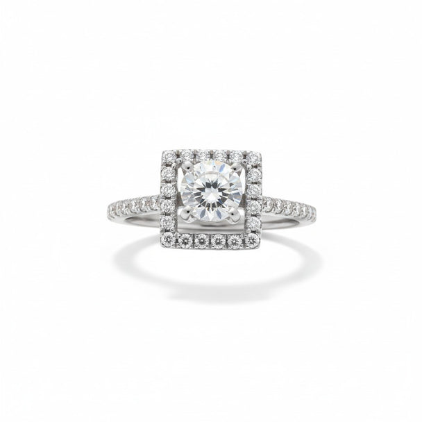 The "Skyline Pavé" Round Brilliant Ring