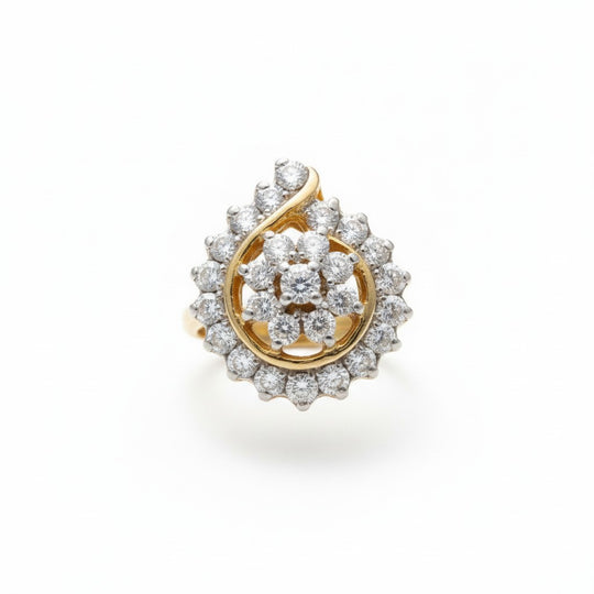 The "Lotus" Diamond Cocktail Ring