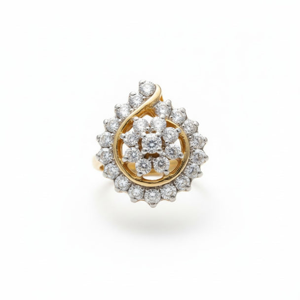 The "Lotus" Diamond Cocktail Ring