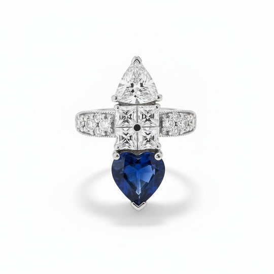 Royal Blue Sapphire Sword Ring