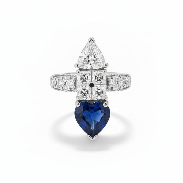 Royal Blue Sapphire Sword Ring