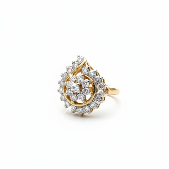 The "Lotus" Diamond Cocktail Ring