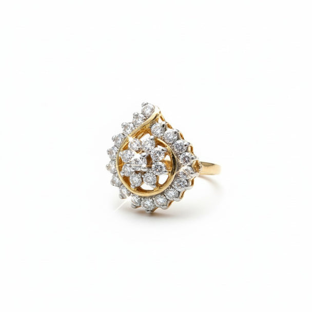 The "Lotus" Diamond Cocktail Ring