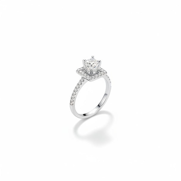 The "Skyline Pavé" Round Brilliant Ring