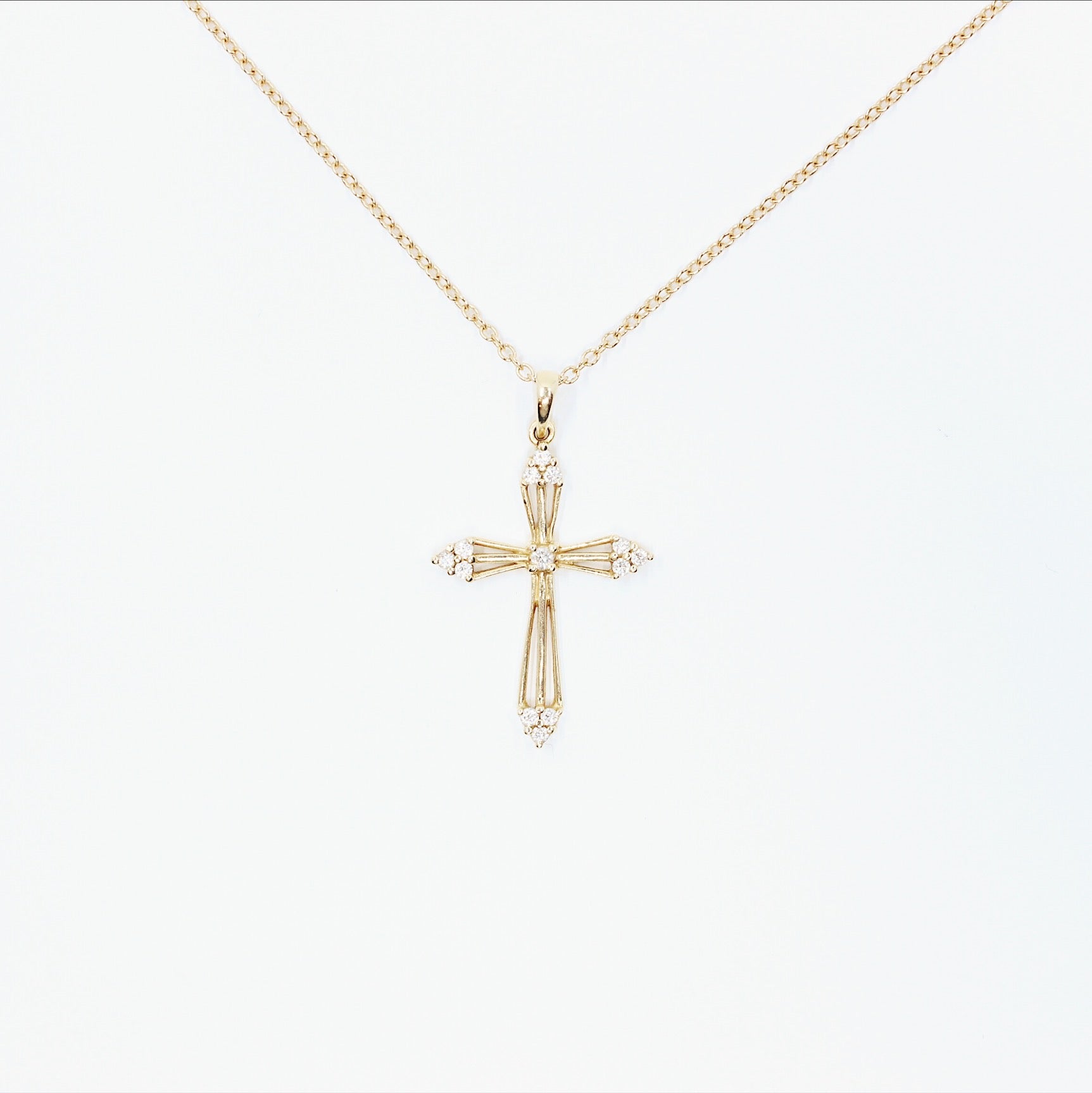 Diamond pendant by JewelCreationsNY featuring a sparkling, elegant design with a polished silver setting.