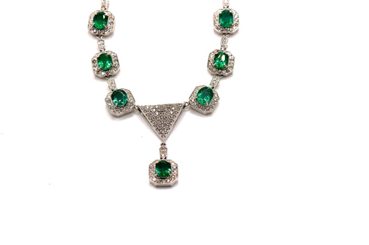 C2 Emerald and Diamond Necklace