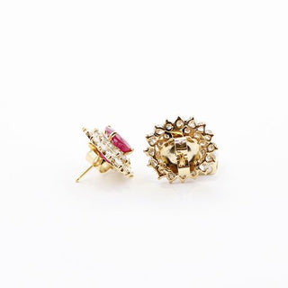 JewelCreationsNY earrings featuring sparkling stud design with silver-tone finish, perfect for elegant accessories.